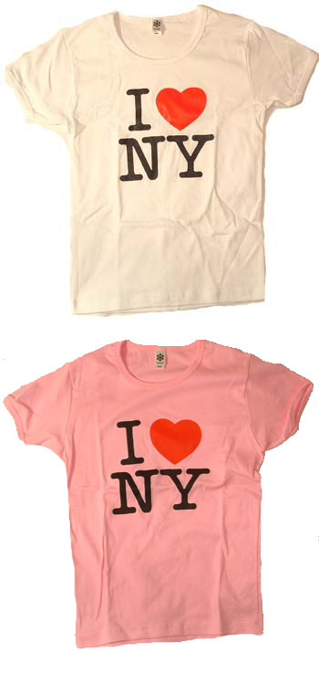 I Love NY Fitted Sugar T-Shirt - 100% cotton stretchy 1x1 ribbed . Comes in four women's petite sizes.   