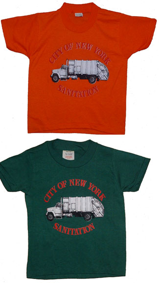 Children's sanitation truck t-shirt - City of New York Sanitation with garbage truck screenprinted on tee