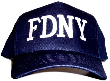 FDNY Adult Baseball cap, With White Initials - Embroidered FDNY Baseball cap