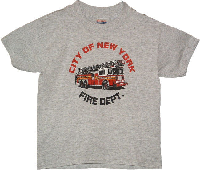 Fire department city of new york Kid's Ladder Truck Tee Shirt - Fire departm...