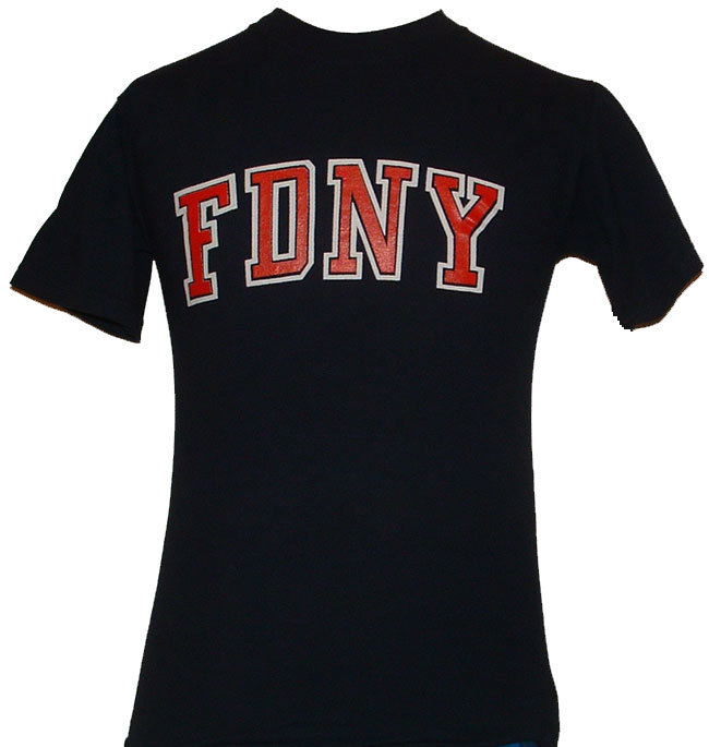 FDNY  T-Shirt with New York City Fire Department On The Back - FDNY Screen Print...