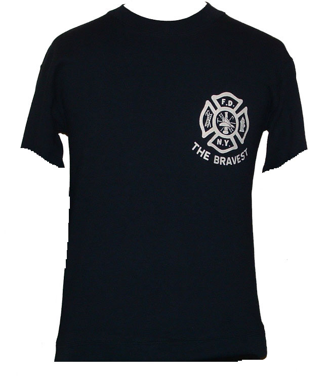 FDNY The Bravest maltese T-Shirt With Keep Back 200 Feet on Back Of The Tee - FD...