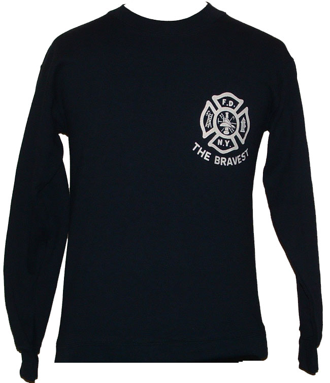FDNY Maltese The Bravest Sweatshirt With Keep Back 200 Feet on The Back Of The S...