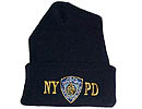 NYPD Embroidered Patch Ski Cap - 