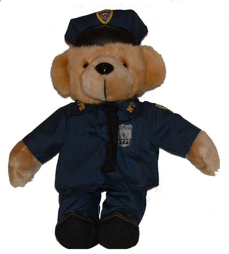 Teddy Bear Plush Toy Doll NYPD New York City Police Department 13.5" New 