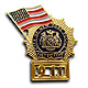 NYC  DETECTIVE 9-11 Memorial Pin WITH FLAG - 9-11 MEMORIAL NYC Detective Shield ...