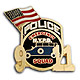 NYC NYPD ESU  9-11 Memorial Pin WITH FLAG - 9-11 MEMORIAL NYPD ESU and Flag Lape...