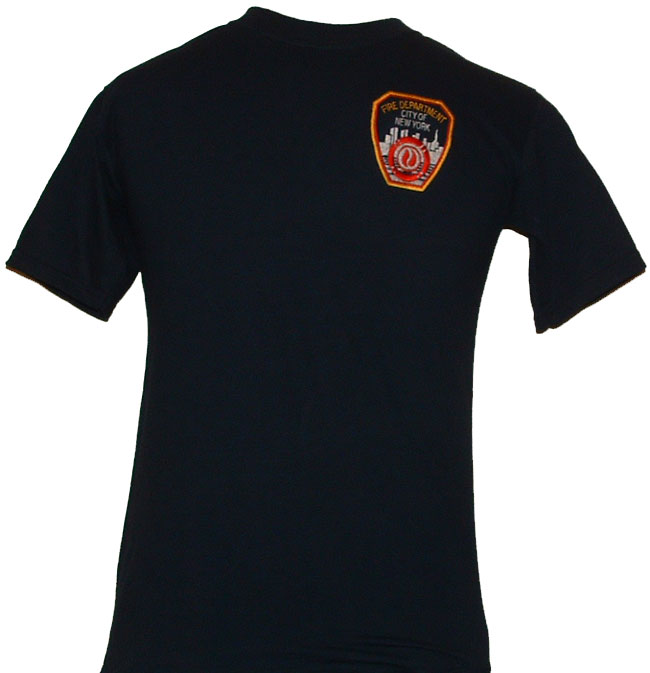FDNY Patch Printed On Left Chest And FDNY Open Letters On Back Of The Tee - FDNY...