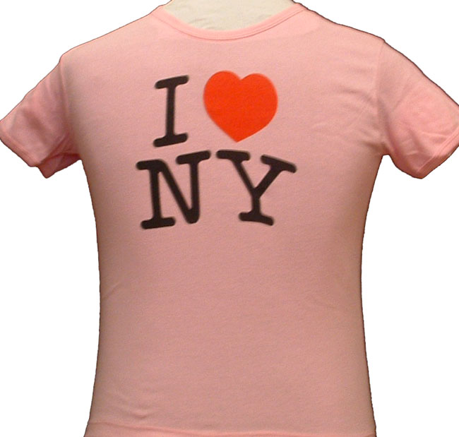 I Love NY Fitted Sugar T-Shirt - 100% cotton stretchy 1x1 ribbed . Comes in four...