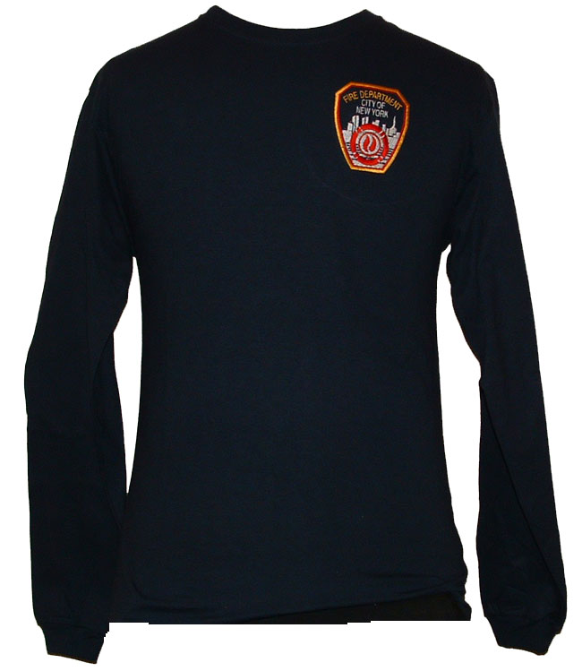 FDNY Scuba Marine Long Sleeve T-Shirt - FDNY Patch Embroidered on left chest and...