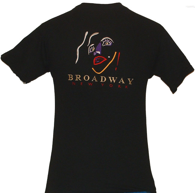 Broadway New York T-Shirt - EMBROIDERD  T-SHIRT