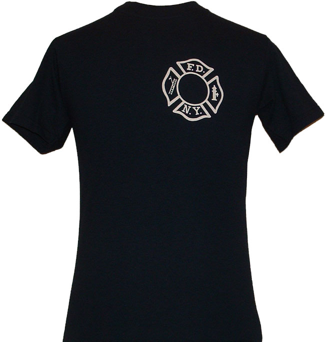 FDNY Maltese With FDNY American Flag Lettering onThe Back Of The Tee - FDNY Malt...