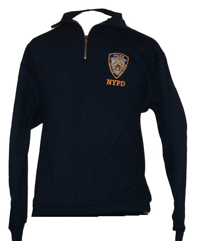 NYPD Cadet Collar Sweat - NYPD embroidered patch on left chest