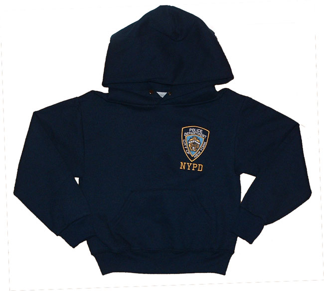 Nypd Children's  Hooded Sweatshirt - NYPD embroidered on left chest. Front p...