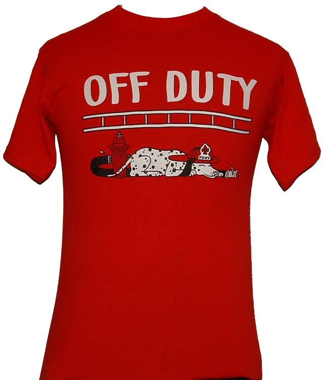 New york fire department Off Duty Dalmation tee shirt - fire off duty dalmation ...