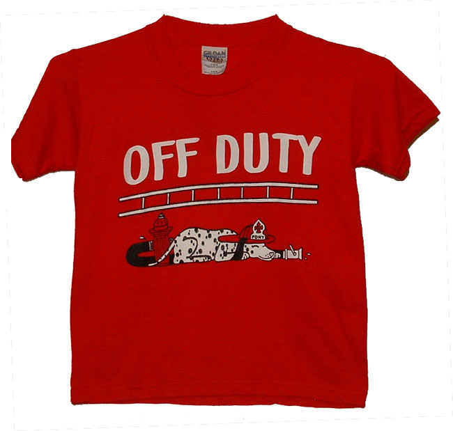 New York's fire department Off Duty Dalmation children's tee - 