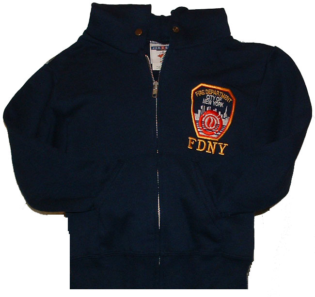 FDNY Zipper Hooded  children Sweatshirts - FDNY embroidered on left chest.  ...