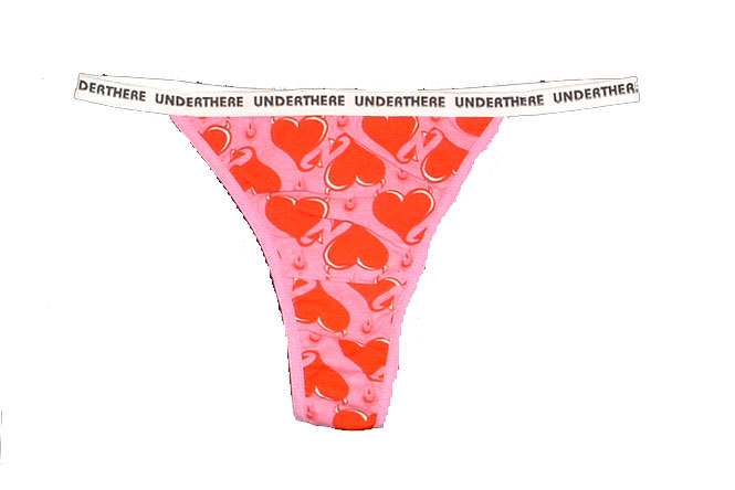 Valentinene's day hearty thong - Say it with love on this "underthere...