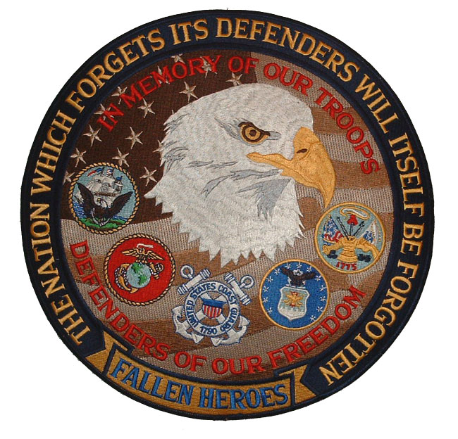 Fallen Heroes Defenders of Freedom Lapel Hat Pin Eagle Support Our Troops 