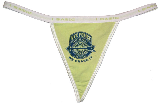 New York's famous Highway Patrol thong - highway patrol insignia with "w...