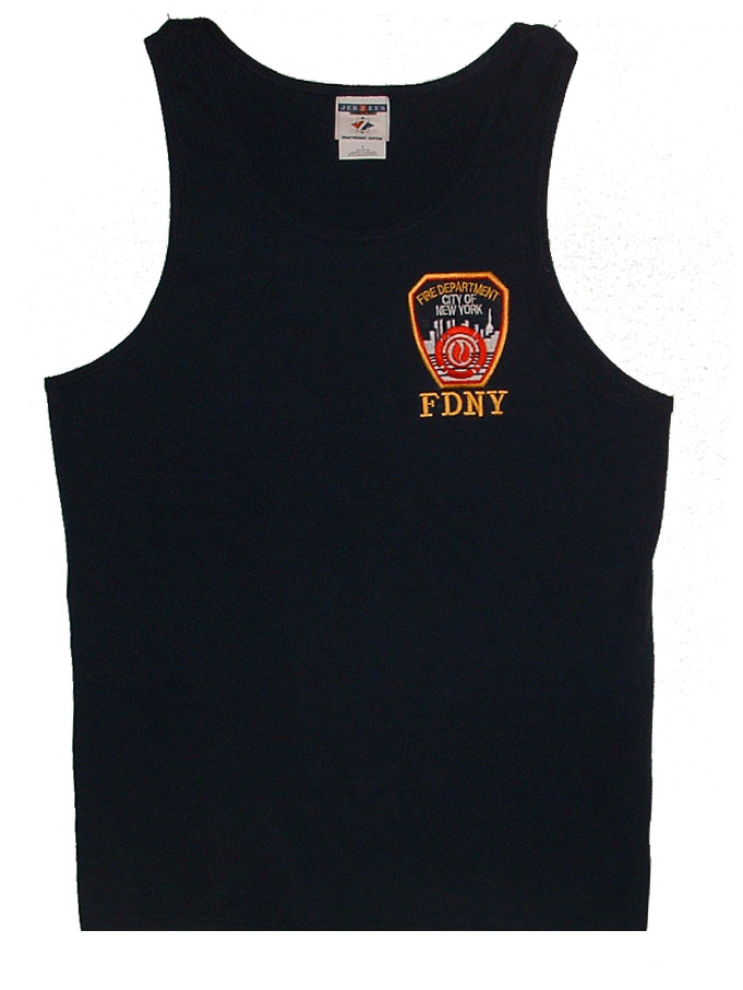 FDNY Tank top - Classic tank top with FDNY embroidered patch on left chest