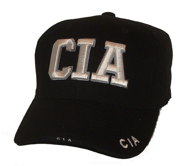 CIA 3-D Embroidered cap - CIA lettering embroidered in 3-D. Also additional embr...