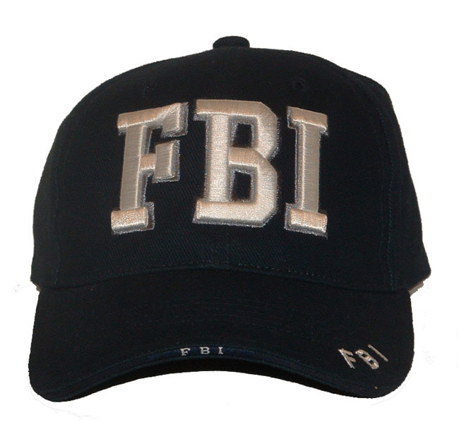FBI 3-D embroidered cap - FBI embroidered in 3-D with additional lettering on vi...