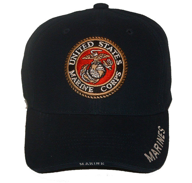 US marines corps cap with 3D Embroidery - US Marines Corps patch embroidered on ...