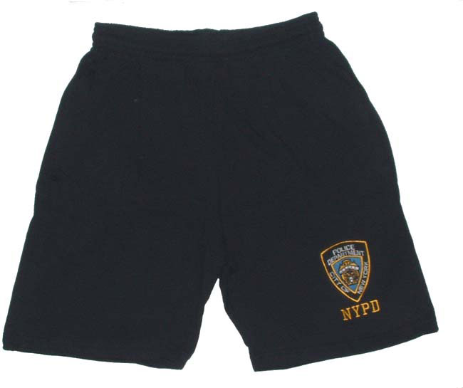 NYPD GYM SHORTS - NYPD insignia embroidered.