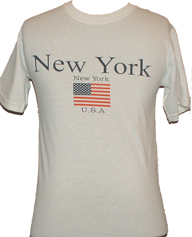 New York -USA Tee shirt - New York, NY t-shirt with American flag on it proudly ...