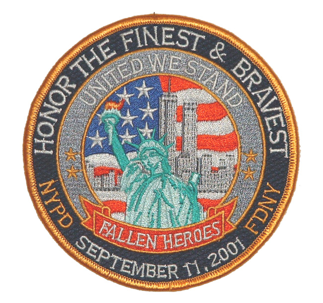 United we stand and fallen heroes  patch - measures appx. 5" x 5"