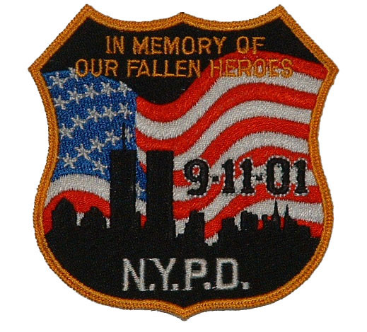 NYPD In Memory 9-11   patch - Measures appx. 3" x 3"