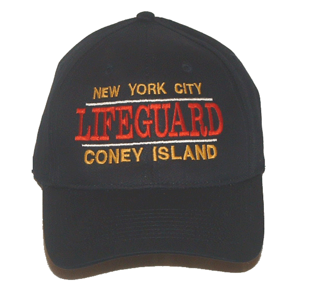 New York City Coney Island Lifeguard cap - adjustable back closure
