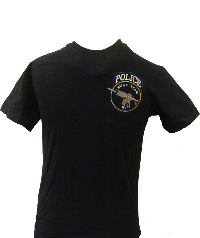 New York Police Swat team t-shirt - New York Police swat team logo embroidered o...
