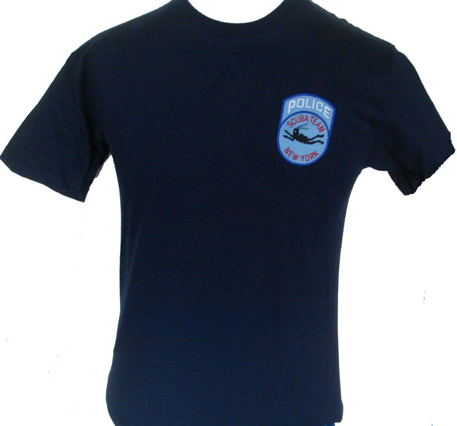 New York Police scuba team t-shirt - New York  Police scuba team logo embro...