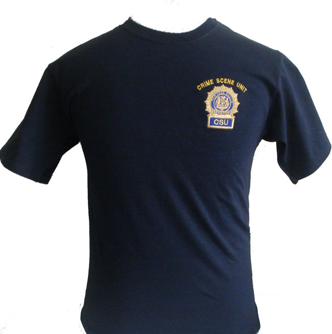 New York Police Crime Scene Unit t-shirt - Crime Scene unit shield embroidered i...