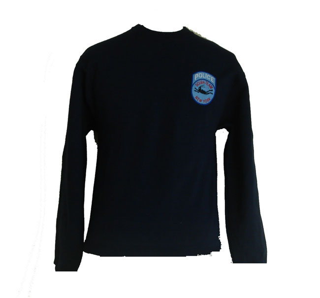 New York Police scuba sweatshirt - Police scuba logo embroidered on left chest. ...