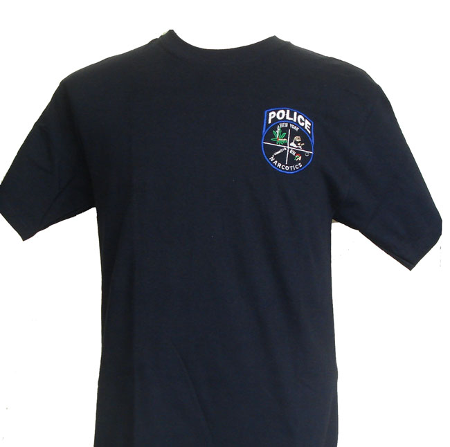 New York Police Narcotics unit t-shirt - NY Police Narcotics patch embroidered o...