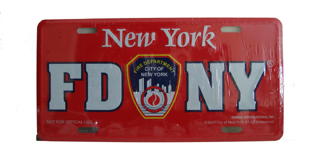 FDNY License Plate - 