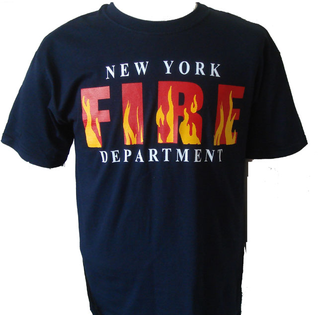 New York's Fire Department Flames t-shirt - New York's Fire Department a...
