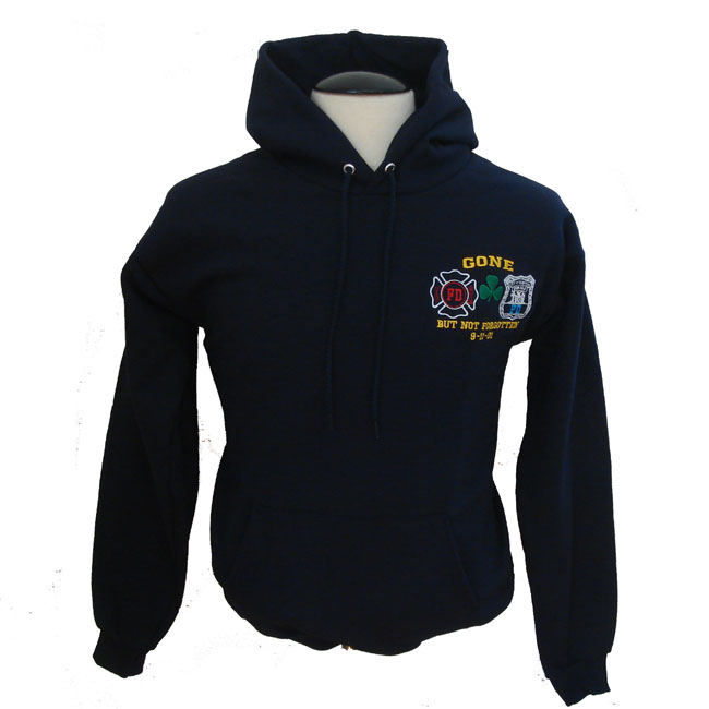 Gone but not Forgotten 9/11 Irish memorial Hooded sweatshirt - Our famous insign...
