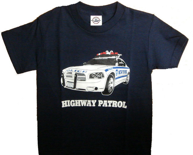 Childrens Highway Patrol t-shirt - NY Police Highwy Patrol car printed on the t-...
