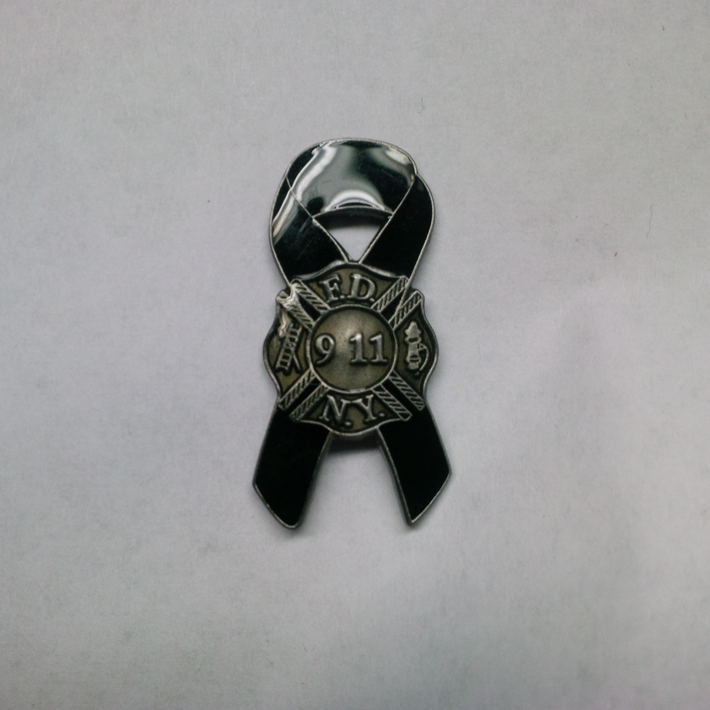 FDNY  9-11 AWARENESS RIBBON  Memorial Pin - 9-11 MEMORIAL FDNY Awareness Shield ...