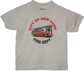 Fire department city of new york Kid's Ladder Truck Tee Shirt - Fire department city of new york kids ladder tee shirt