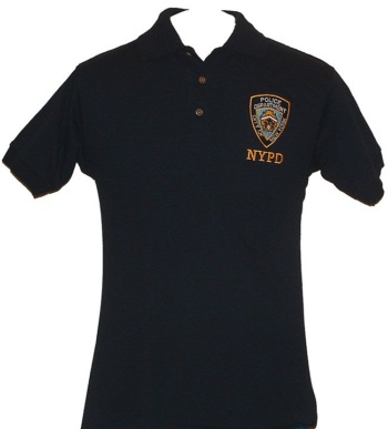 NYPD Embroiderd Patch Golf Shirt - Embroidered Patch on left chest