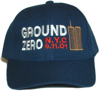 Ground Zero - NYC - 9-11 Cap - Ground Zero, N.Y.C., 9-11 and the twin towers cap.