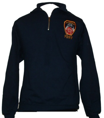 FDNY Cadet Collar Sweatshirt - FDNY embroidered patch on left chest