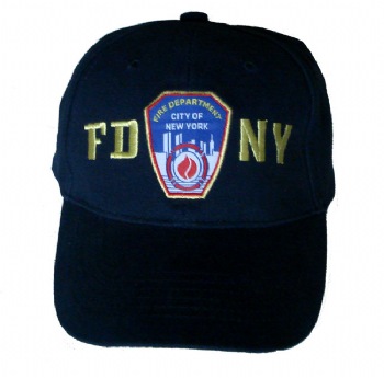 FDNY children embroidered cap - FDNY childrens cap with the shield and lettering embroidered on the front. New Yorks' Bravest embroidered on the back. Velcro closure