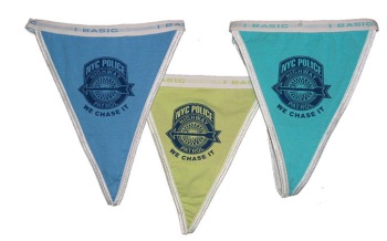 New York's famous Highway Patrol thong - highway patrol insignia with "we chase it"