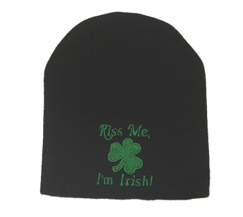 st patrick's Kiss me I'm Irish knit ski cap - Kiss me I'm Irish knit ski cap